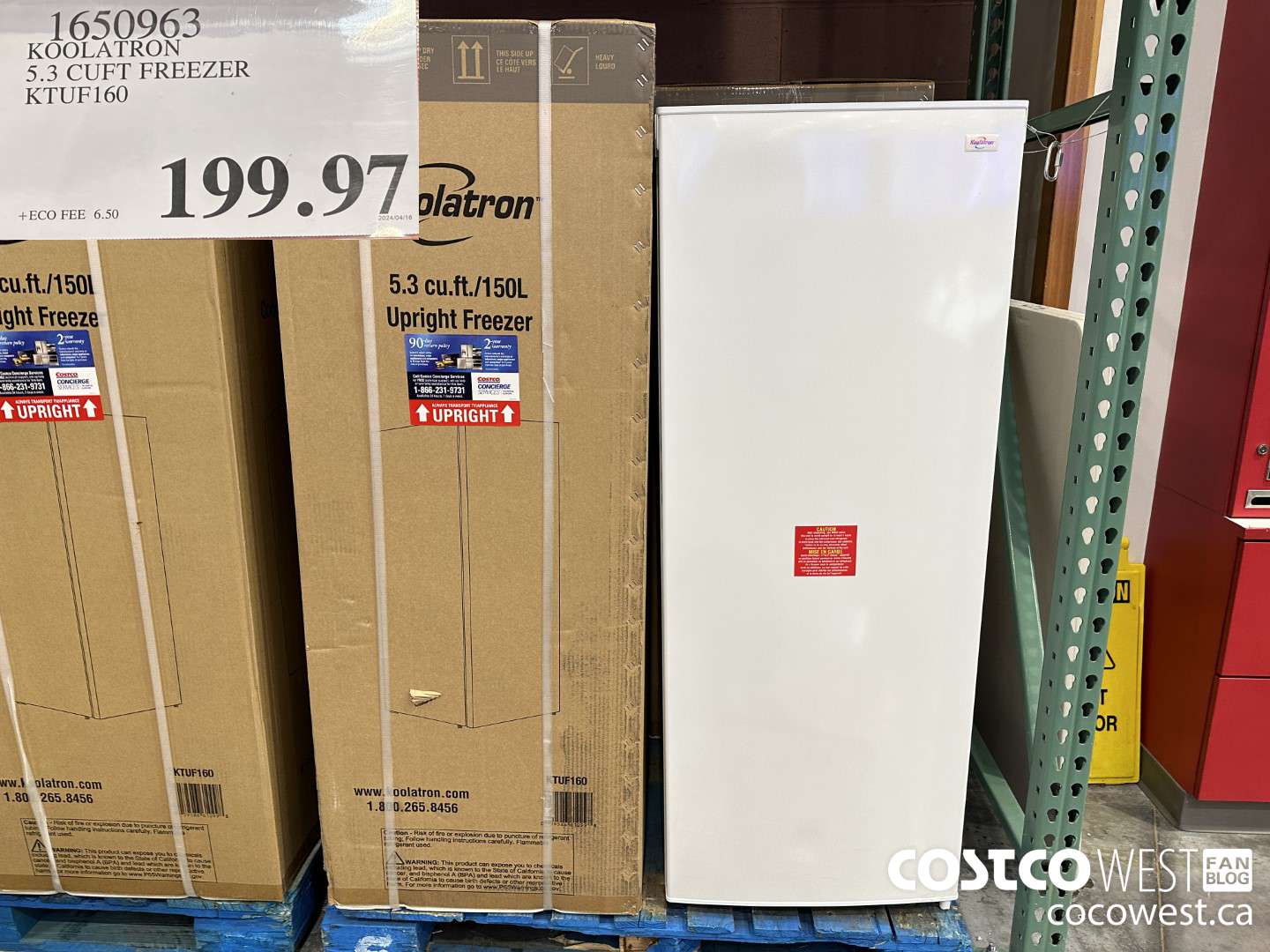 1650963 KOOLATRON 5.3 CUFT FREEZER KTUF160 $199.97