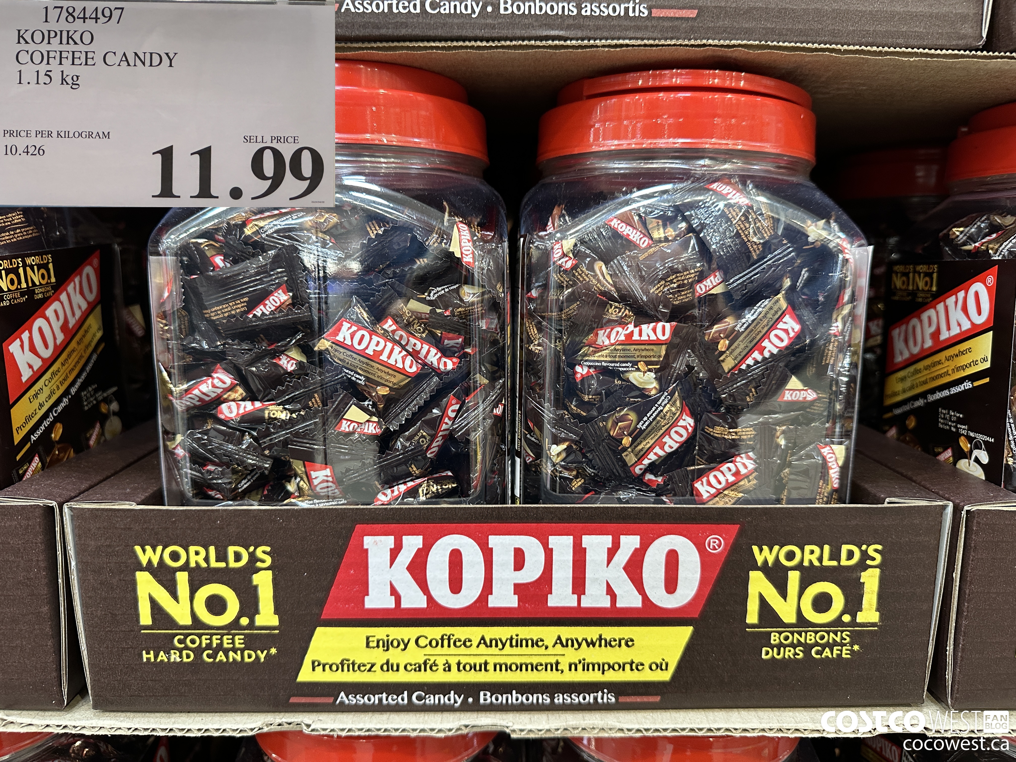 1784497 KOPIKO COFFEE CANDY 1.15 kg $11.99