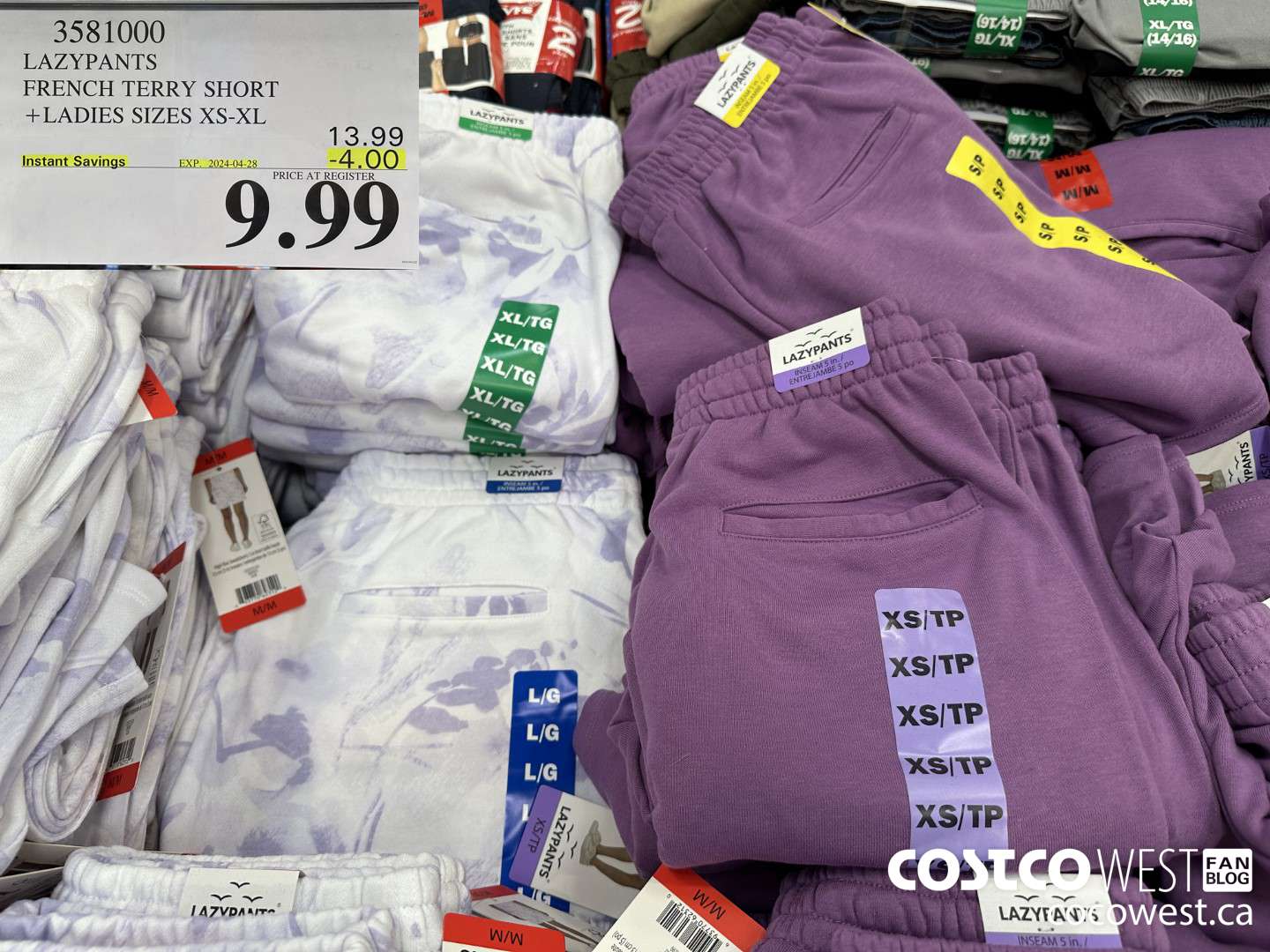 3581000 LAZYPANTS FRENCH TERRY SHORT LADIES SIZES XS-XL ($4.00 INSTANT SAVINGS EXPIRES ON 2024-04-28) $9.99