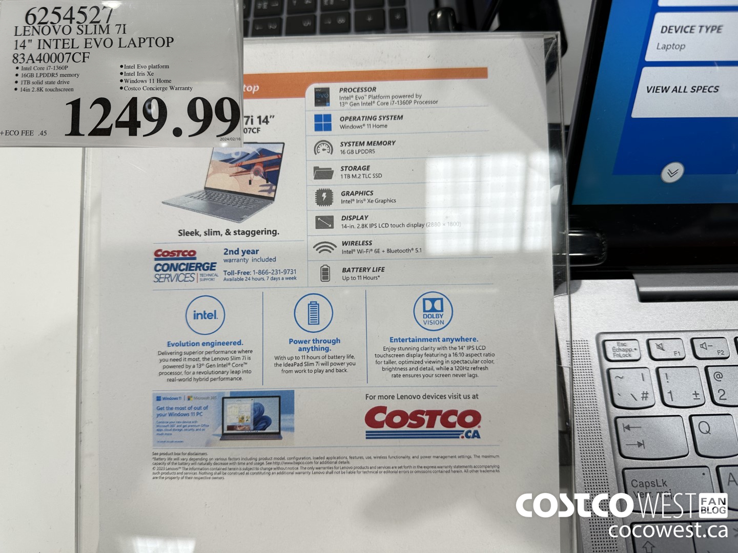 6254527 LENOVO SLIM 7I 14