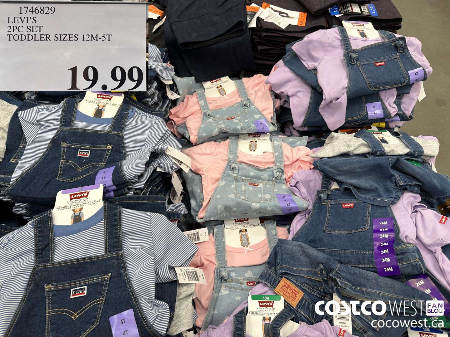 1746829 LEVI'S 2PC SET TODDLER SIZES 12M-5T $19.99