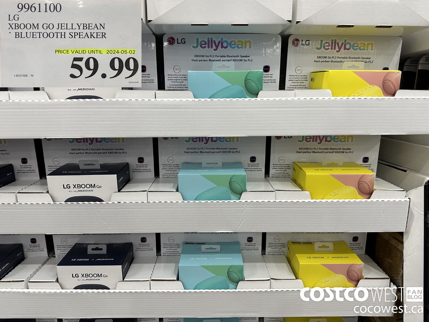 9961100 LG XBOOM GO JELLYBEAN BLUETOOTH SPEAKER (EXPIRES ON 2024-05-02) $59.99