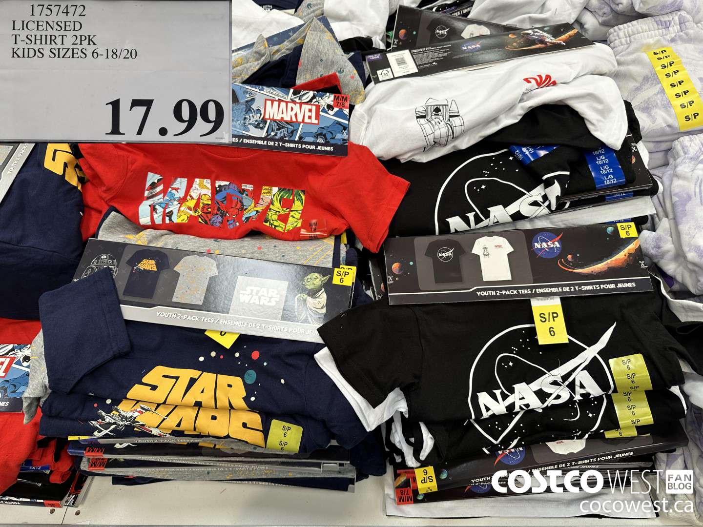 1757472 LICENSED T-SHIRT 2PK KIDS SIZES 6-18/20 $17.99