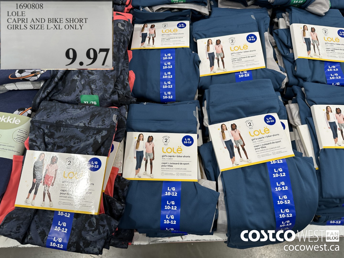 1690808 LOLE CAPRI AND BIKE SHORT GIRLS SIZES L-XL ONLY $9.97