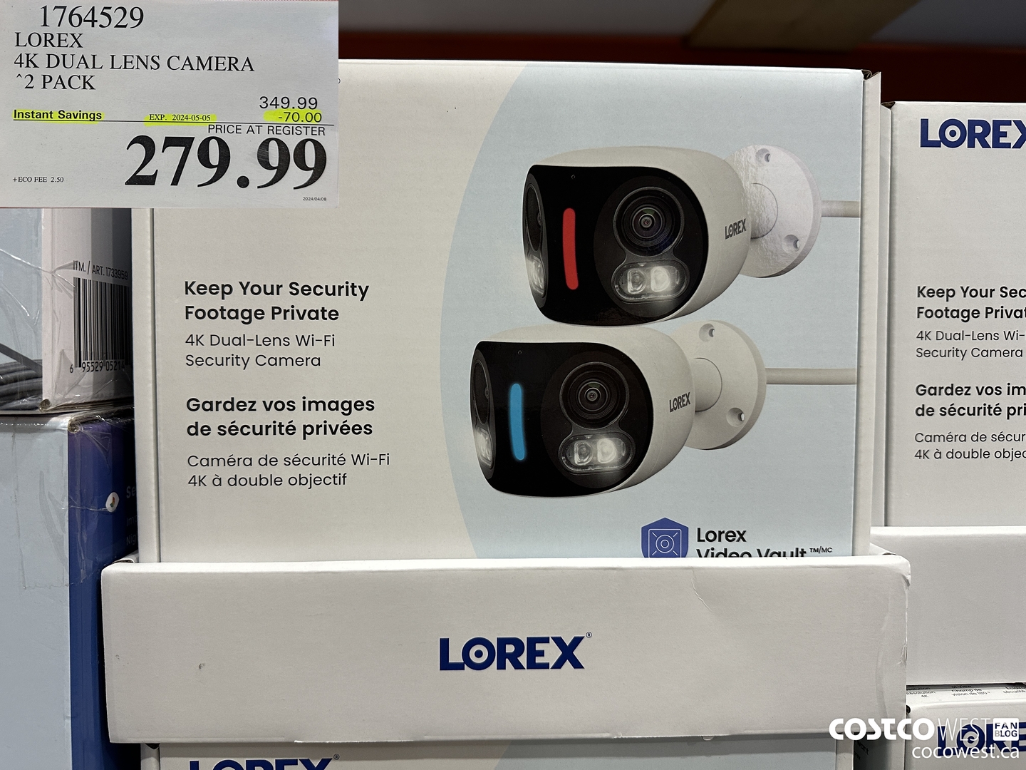 1764529 LOREX 4K DUAL LENS CAMERA 2 PACK ($70.00 INSTANT SAVINGS EXPIRES ON 2024-05-05) $279.99