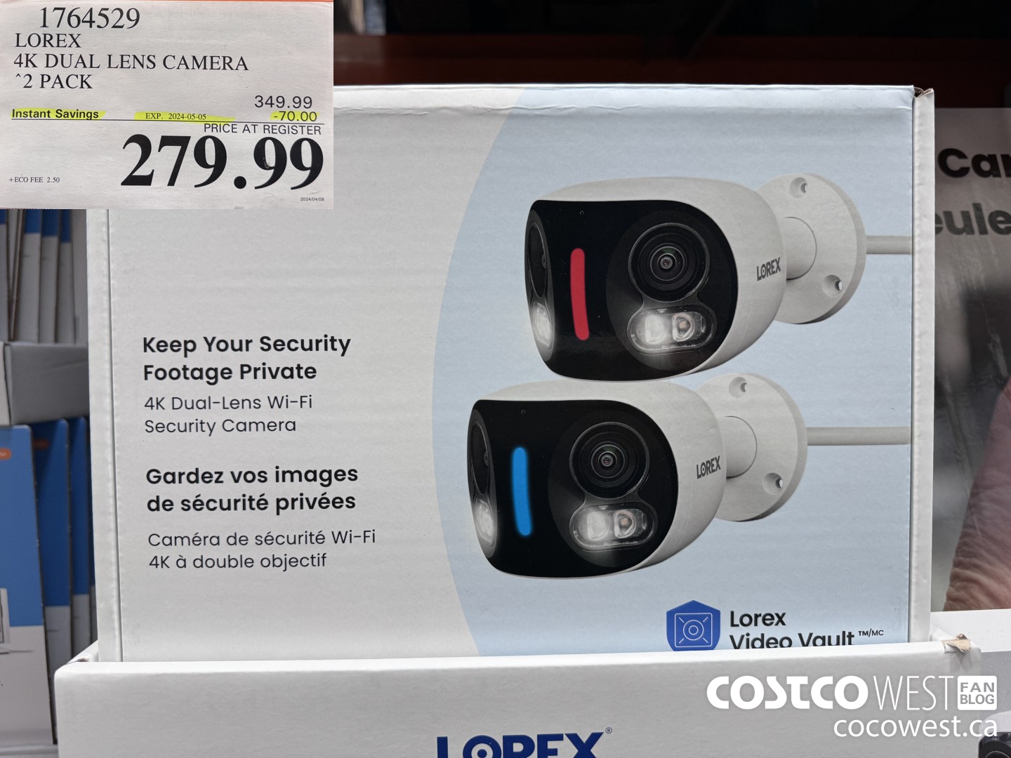 1764529 LOREX 4K DUAL LENS CAMERA 2 PACK ($70.00 INSTANT SAVINGS EXPIRES ON 2024-05-05) $279.99