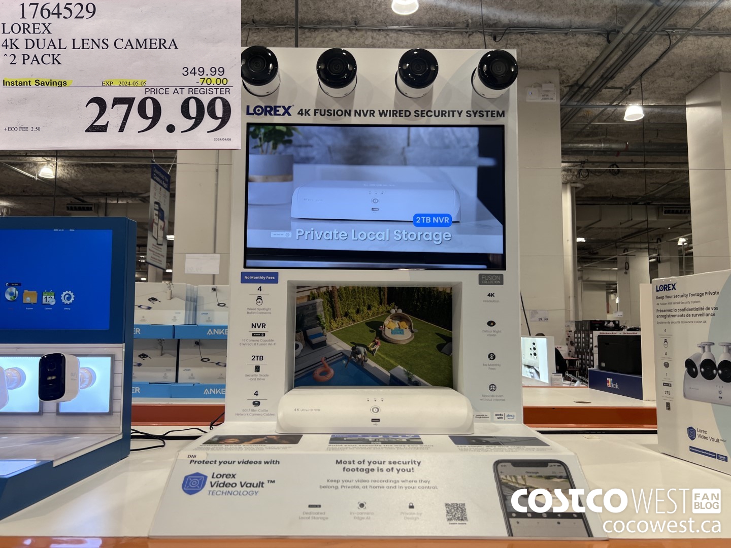 1764529 LOREX 4K DUAL LENS CAMERA 2 PACK ($70.00 INSTANT SAVINGS EXPIRES ON 2024-05-05) $279.99