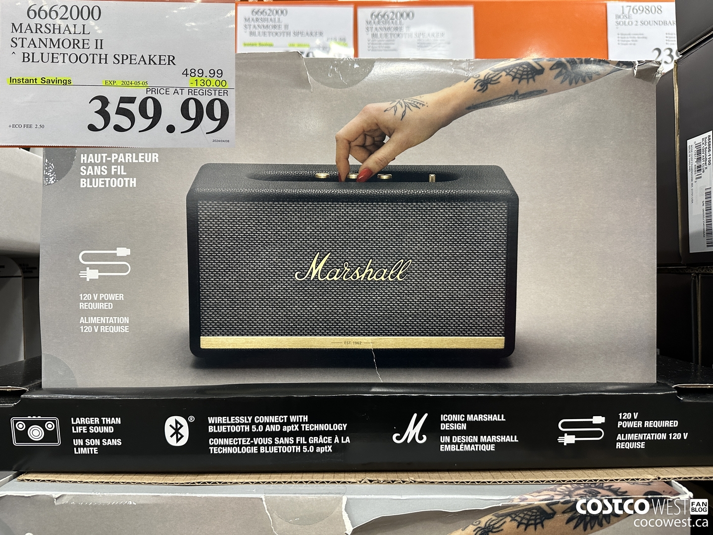 6662000 MARSHALL STANMORE II BLUETOOTH SPEAKER ($130.00 INSTANT SAVINGS EXPIRES ON 2024-05-05) $359.99