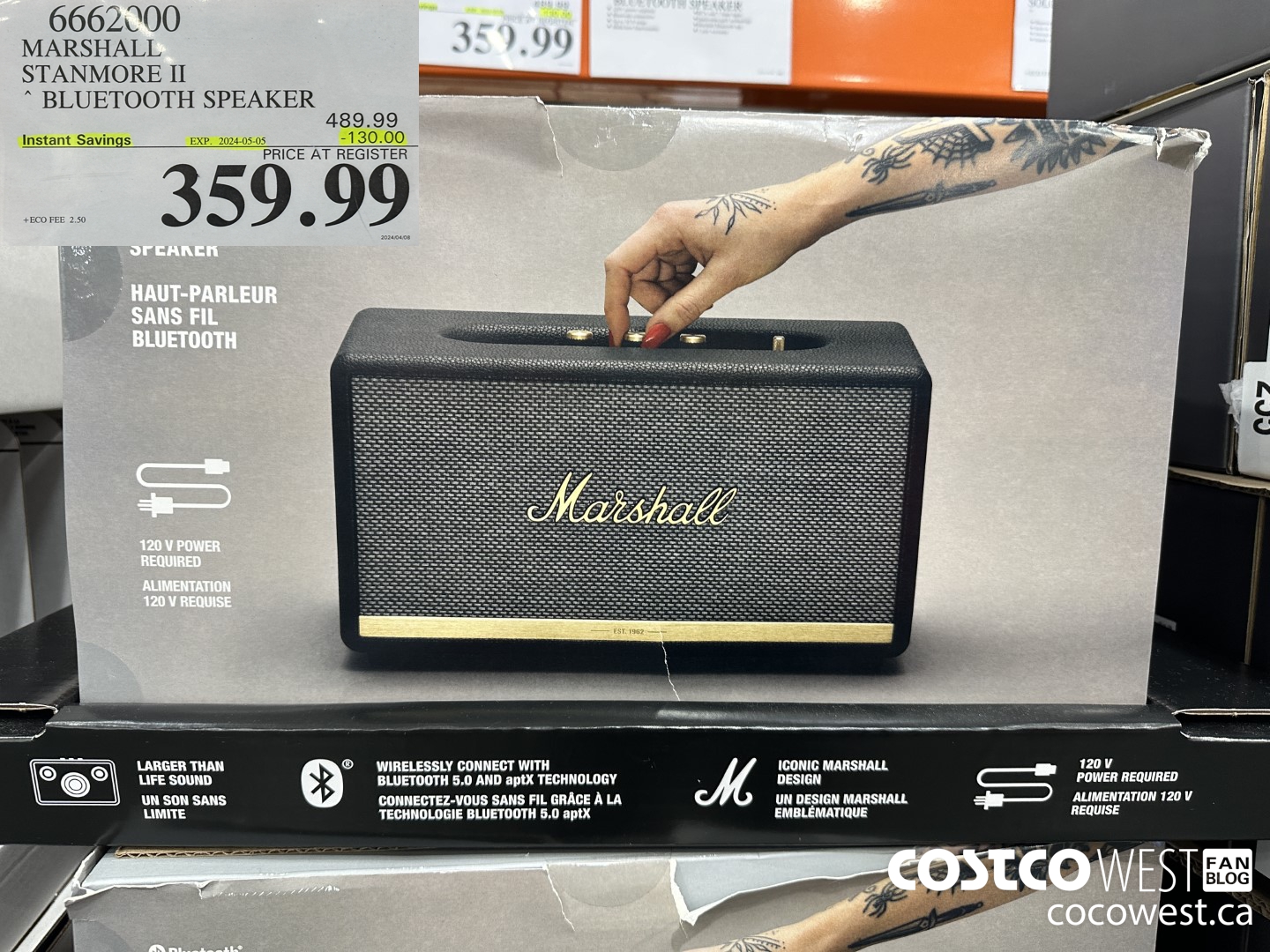 6662000 MARSHALL STANMORE II BLUETOOTH SPEAKER ($130.00 INSTANT SAVINGS EXPIRES ON 2024-05-05) $359.99