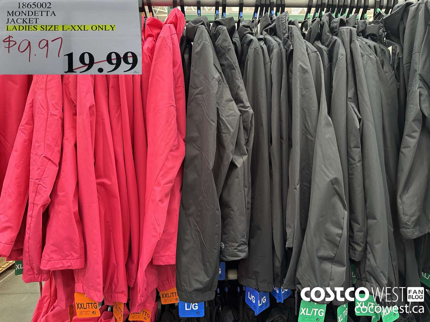 1865002 MONDETTA JACKET LADIES SIZES L-XXL ONLY $9.97