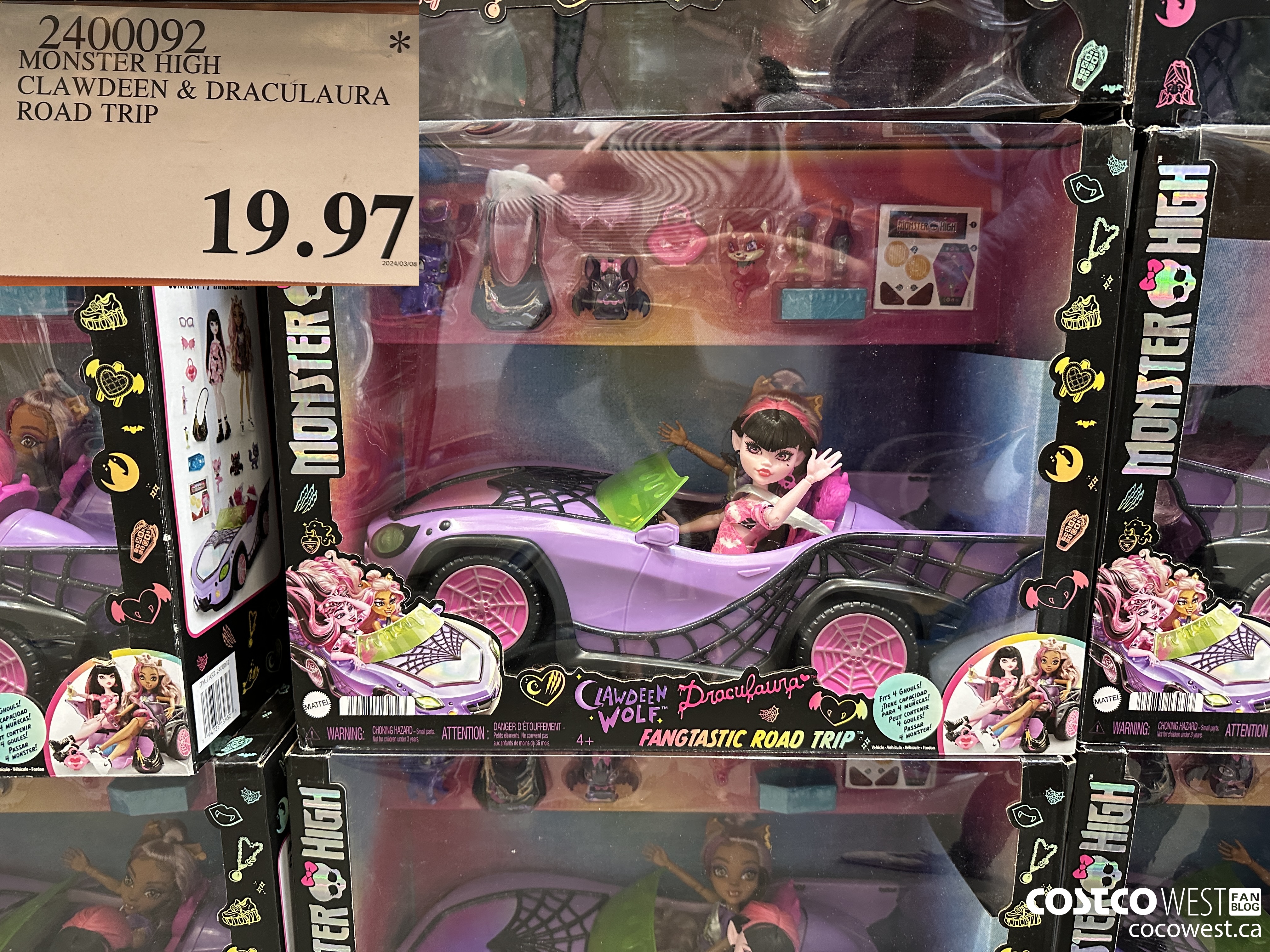 2400092 MONSTER HIGH CLAWDEEN & DRACULAURA ROAD TRIP $19.97