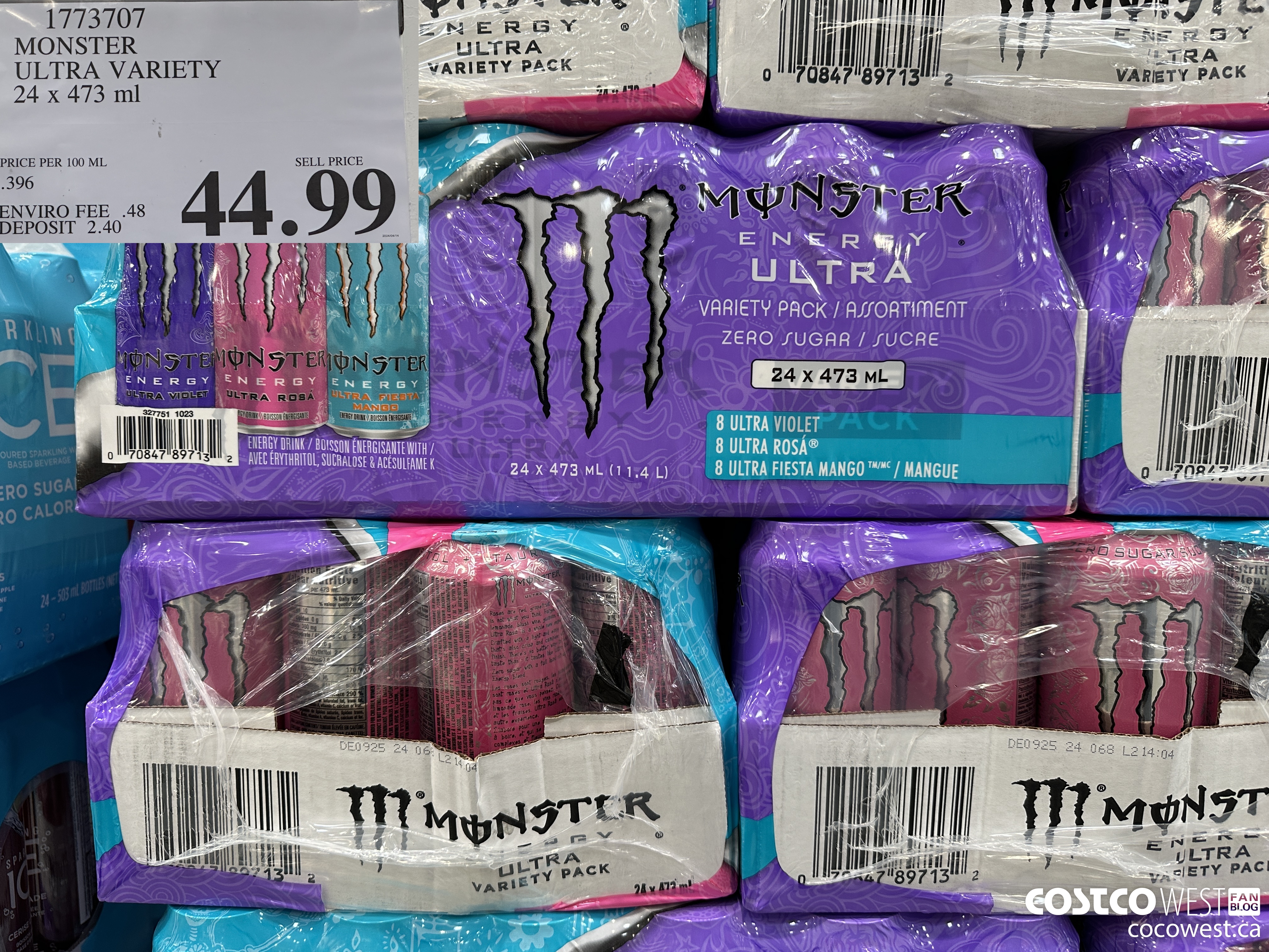 1773707 MONSTER ULTRA VARIETY 24 x 473 mL $44.99