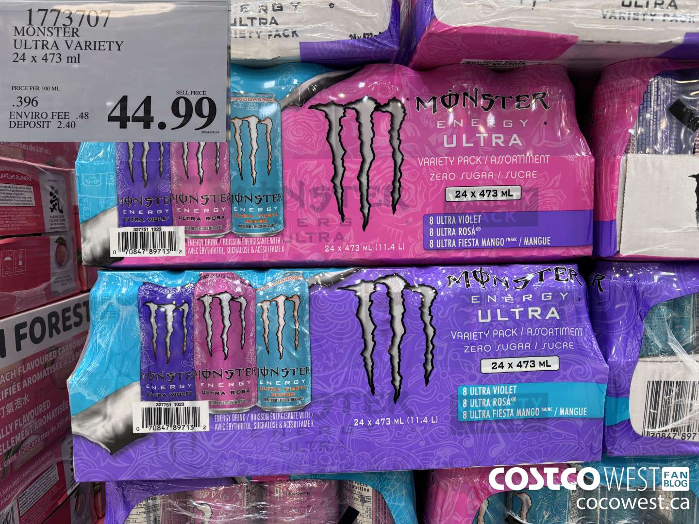 1773707 MONSTER ULTRA VARIETY 24 x 473 mL $44.99