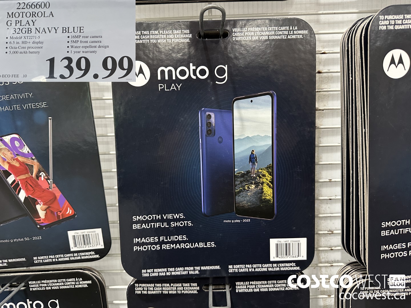 2266600 MOTOROLA G PLAY 32GB NAVY BLUE $139.99