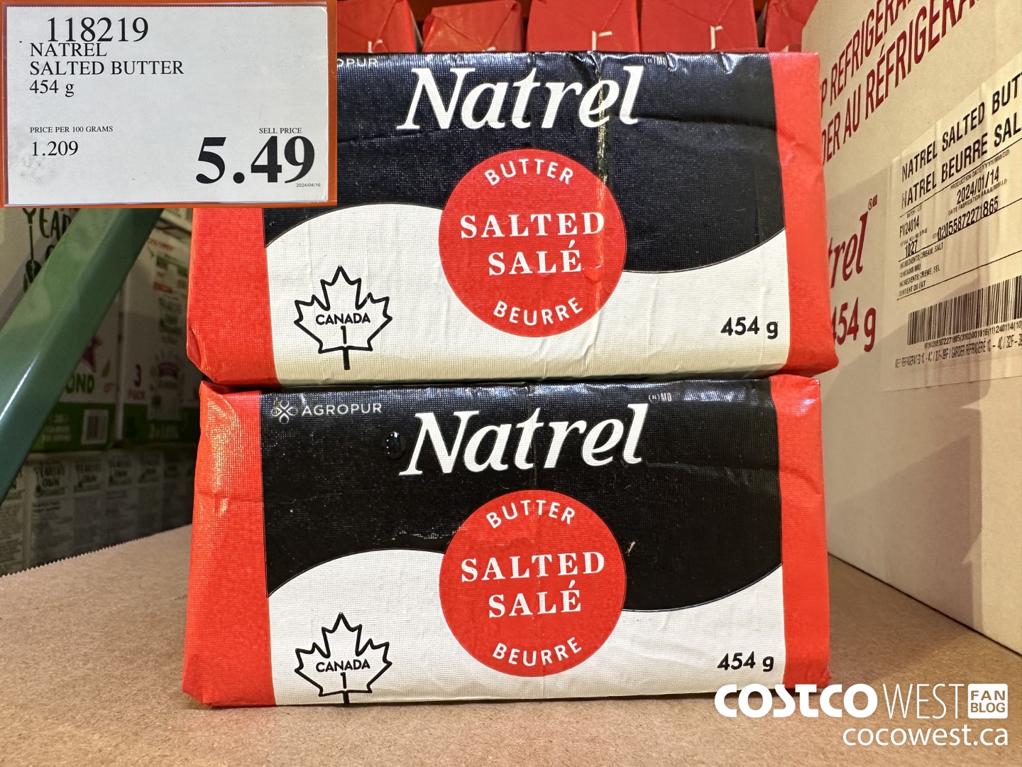 118219 NATREL SALTED BUTTER 454 g $5.49