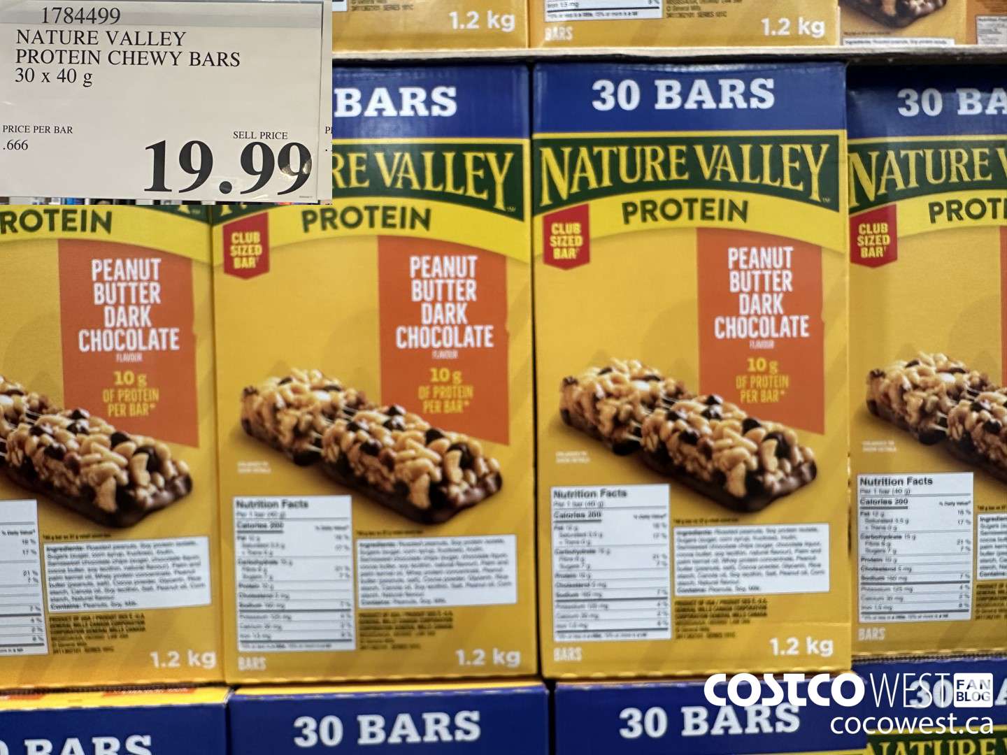 1784499 NATURE VALLEY PROTEIN CHEWY BARS 30 X 40G $19.99