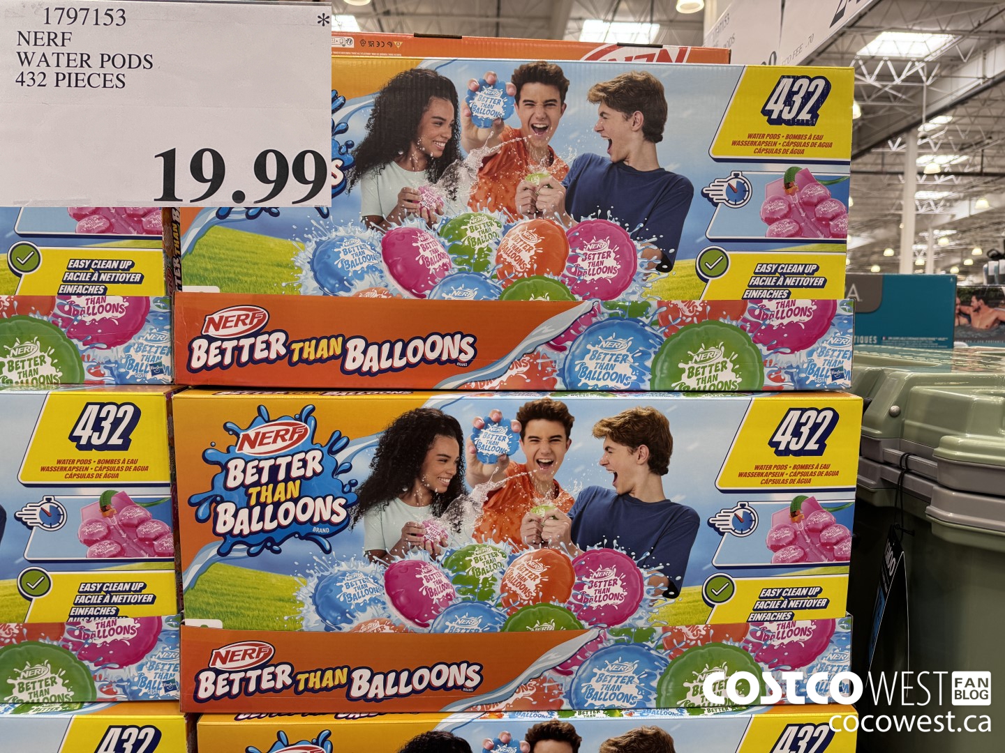 1797153 NERF WATER PODS 432 PIECES  $19.99