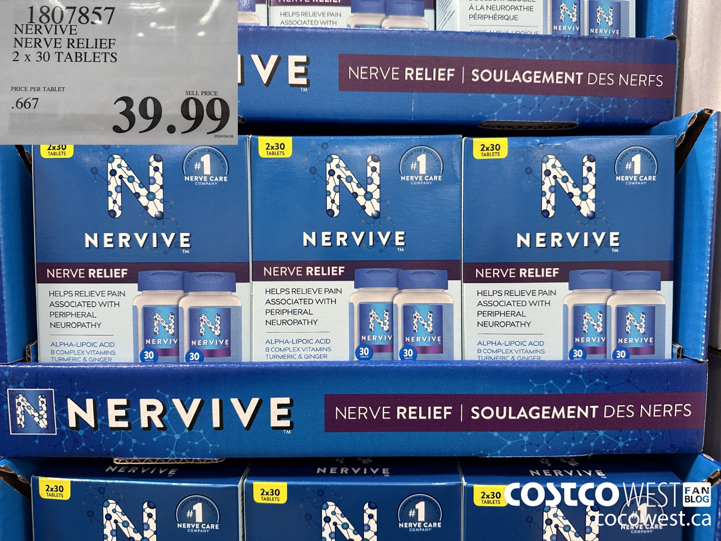 1807857 NERVIVE NERVE RELIEF 2 x 30 TABLETS $39.99