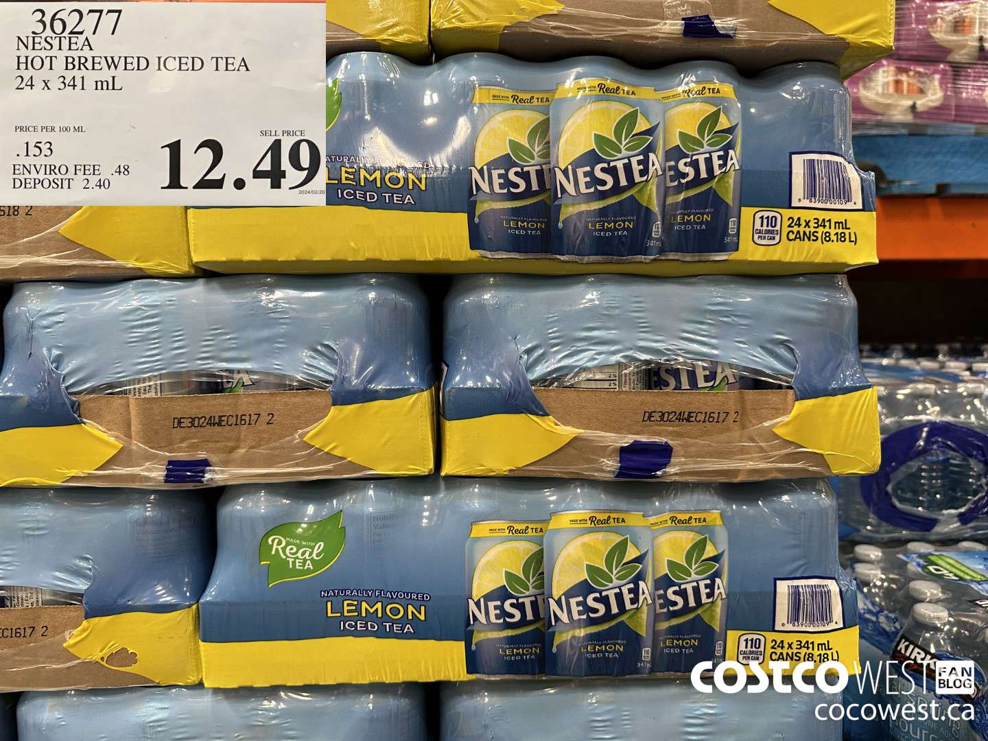 36277 NESTEA HOT BREWED ICED TEA 24 X 341 ML $12.49