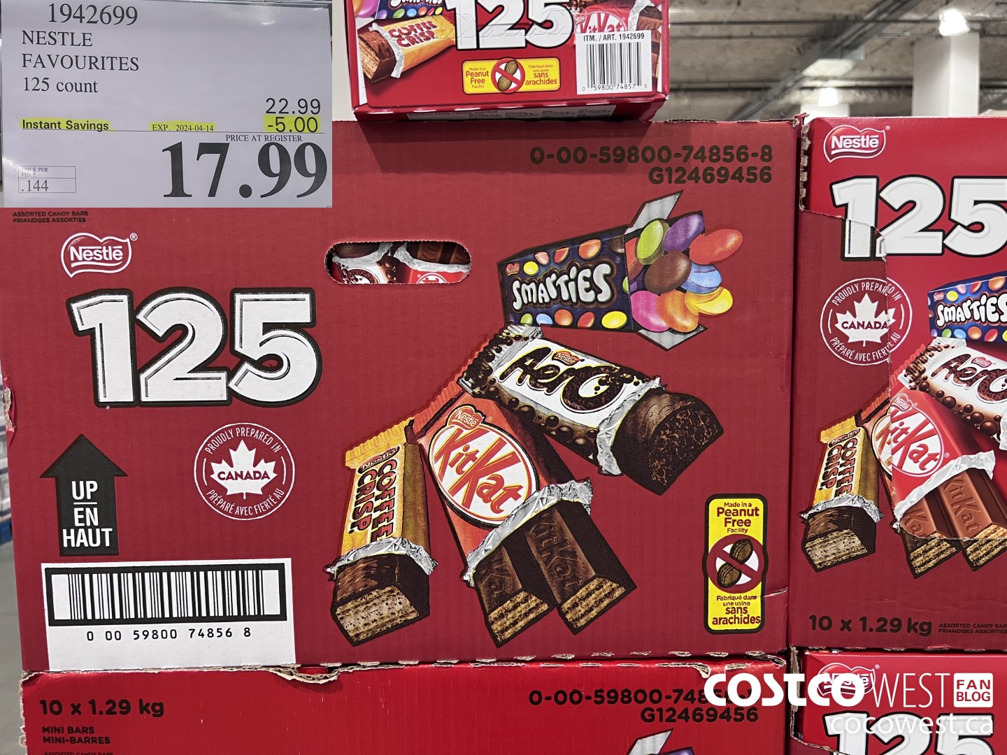 1942699 NESTLE FAVOURITES 125 count ($5.00 INSTANT SAVINGS EXPIRES ON 2024-04-14) $17.99