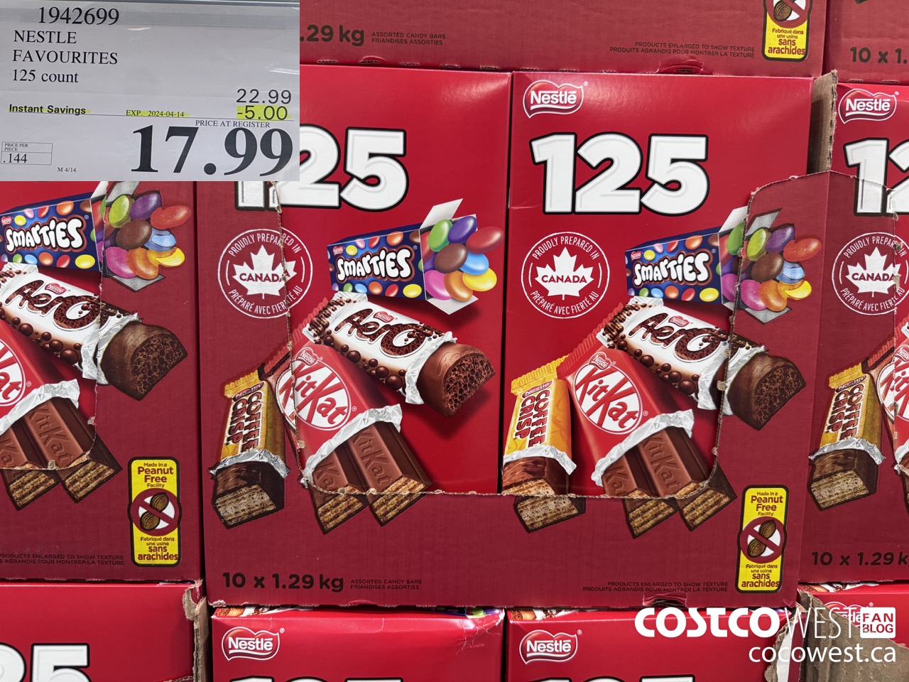 1942699 NESTLE FAVOURITES 125 count ($5.00 INSTANT SAVINGS EXPIRES ON 2024-04-14) $17.99