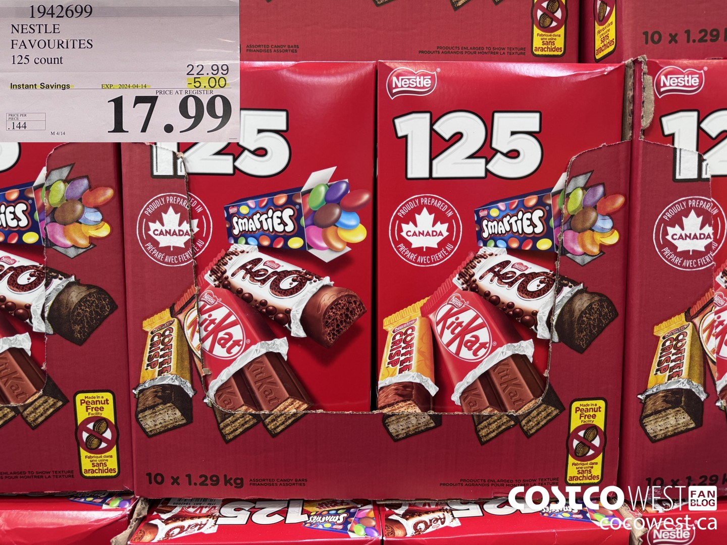 1942699 NESTLE FAVOURITES 125 count ($5.00 INSTANT SAVINGS EXPIRES ON 2024-04-14) $17.99