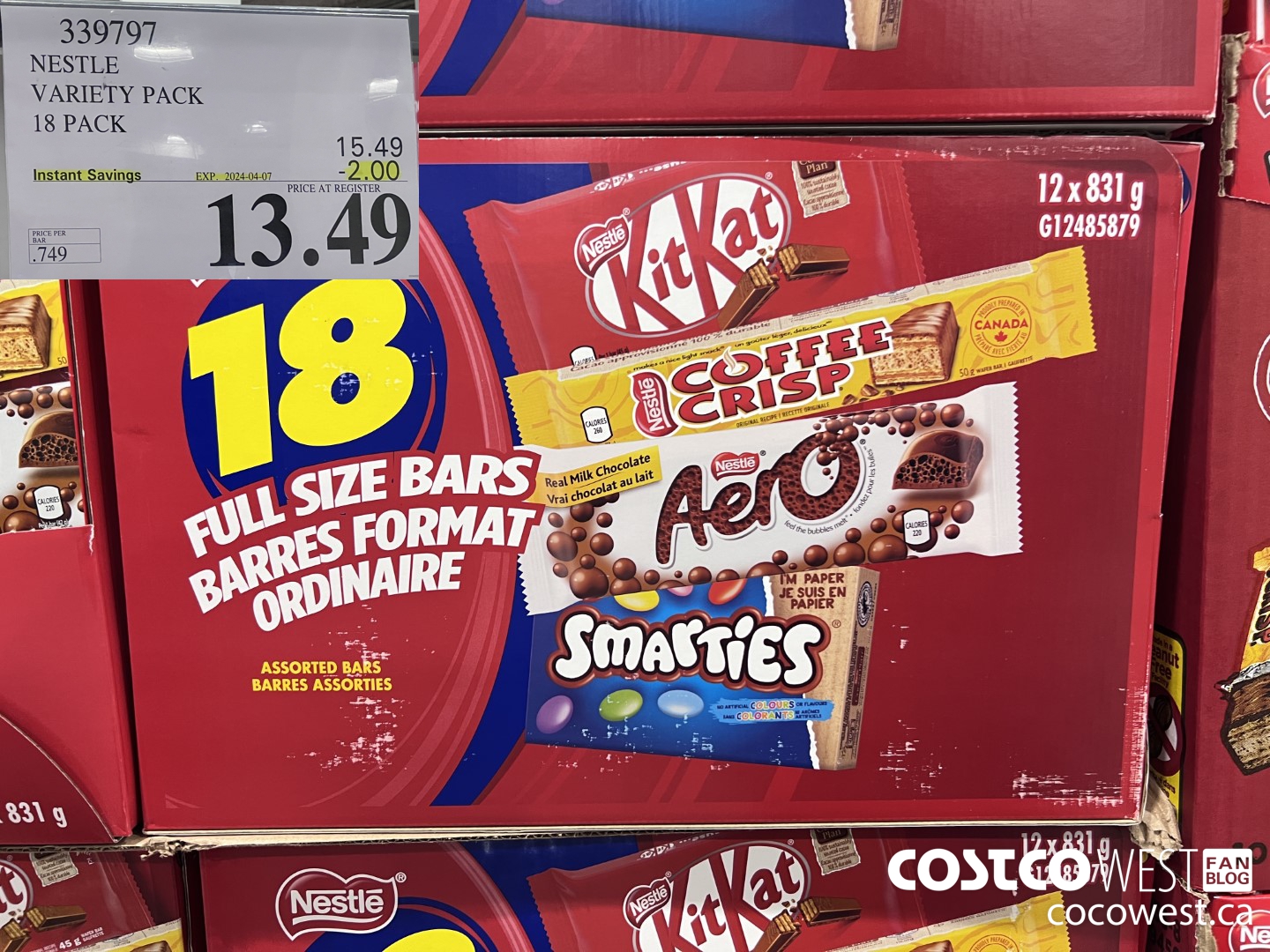 339797 NESTLE VARIETY PACK 18 PACK ($2.00 INSTANT SAVINGS EXPIRES ON 2024-04-07) $13.49