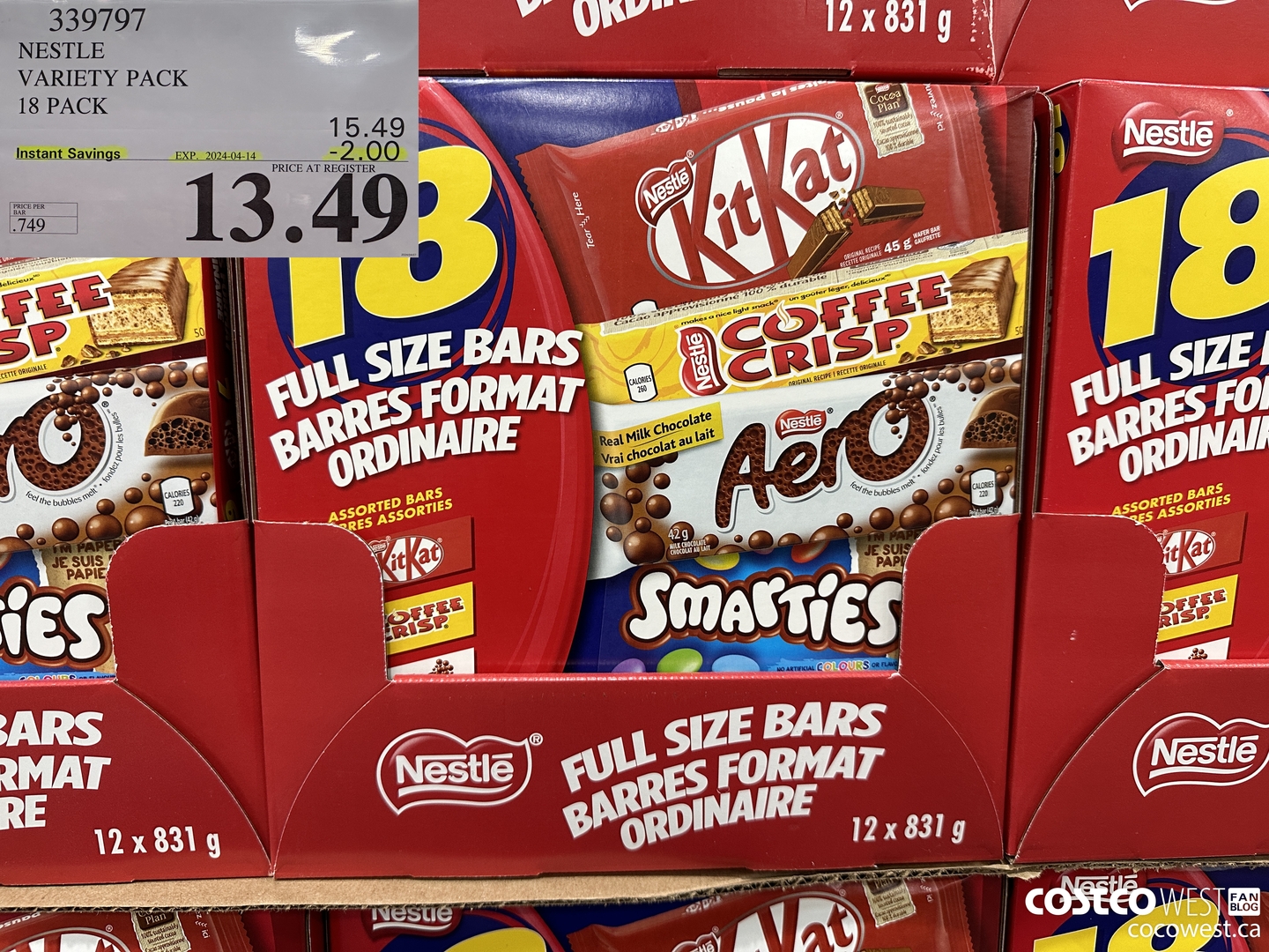 339797 NESTLE VARIETY PACK 18 PACK ($2.00 INSTANT SAVINGS EXPIRES ON 2024-04-14) $13.49