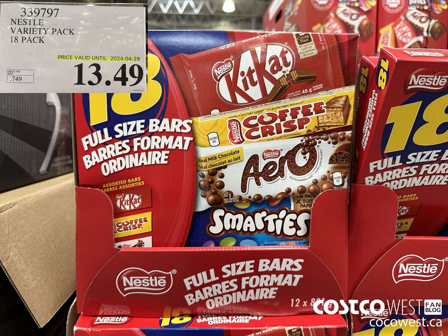 339797 NESTLE VARIETY PACK 18 PACK (EXPIRES ON 2024-04-28) $13.49