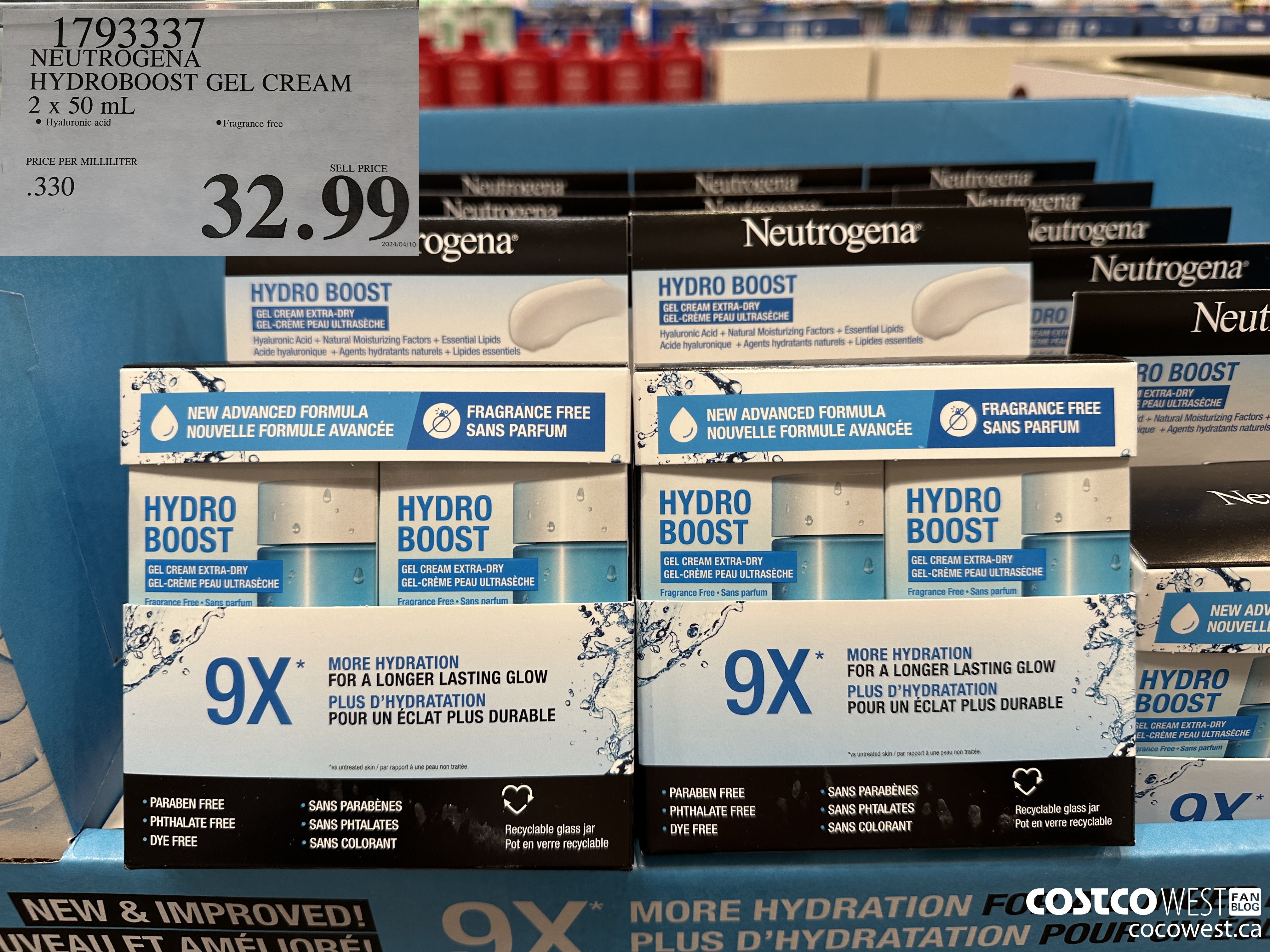 1793337 NEUTROGENA HYDROBOOST GEL CREAM 2 X 50 ML $32.99