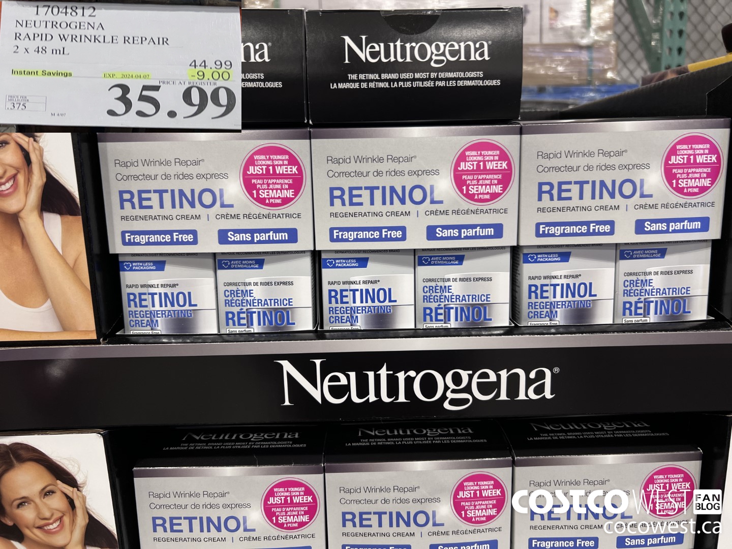 1704812 NEUTROGENA RAPID WRINKLE REPAIR 2 X 48ML ($9.00 INSTANT SAVINGS EXPIRES ON 2024-04-07) $35.99