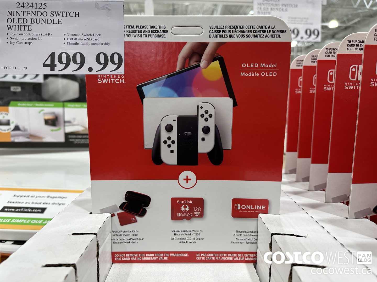 2424125 NINTENDO SWITCH OLED BUNDLE WHITE $499.99