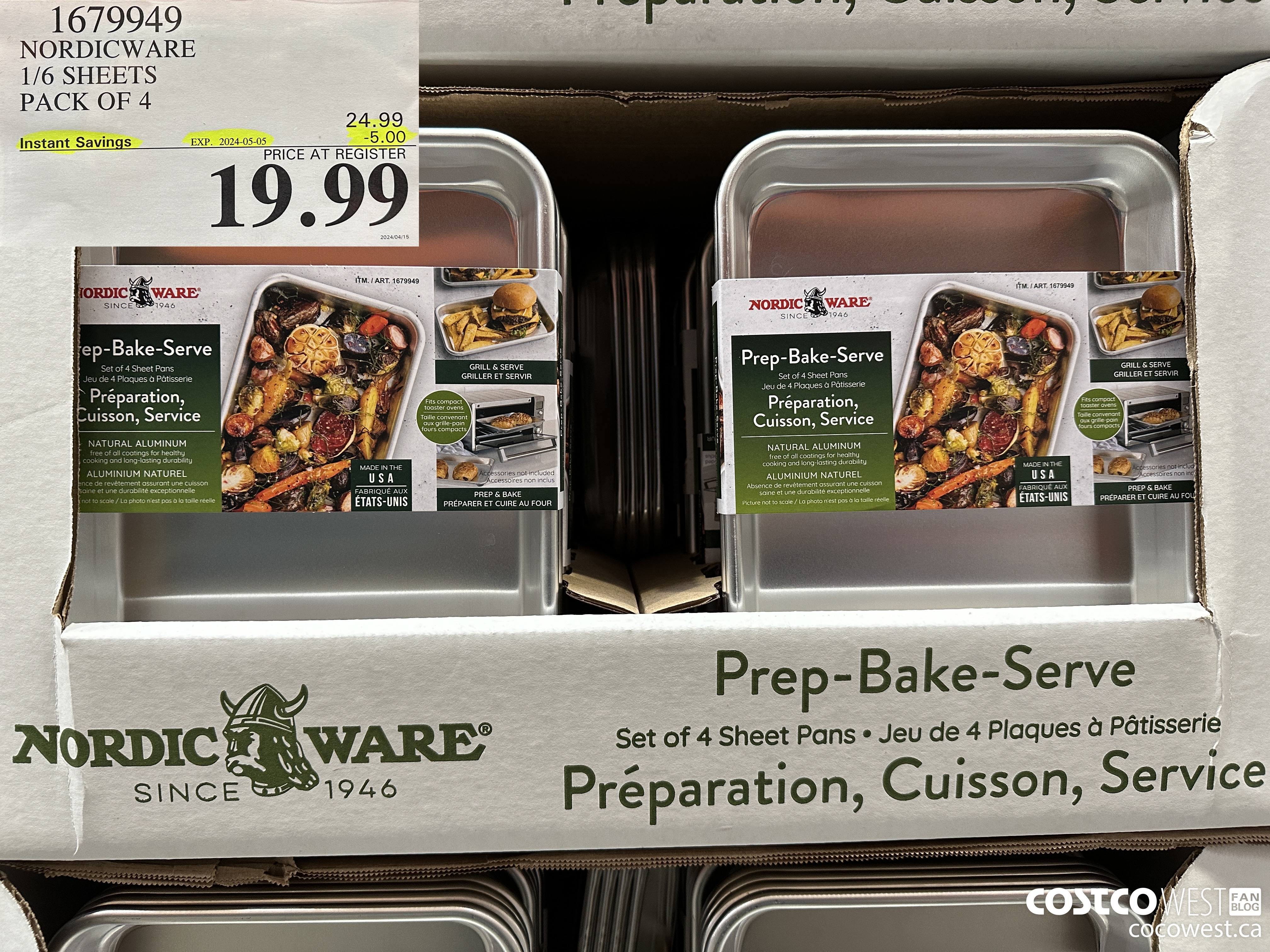 1679949 NORDICWARE 1/6 SHEETS PACK OF 4 ($5.00 INSTANT SAVINGS EXPIRES ON 2024-05-05) $19.99