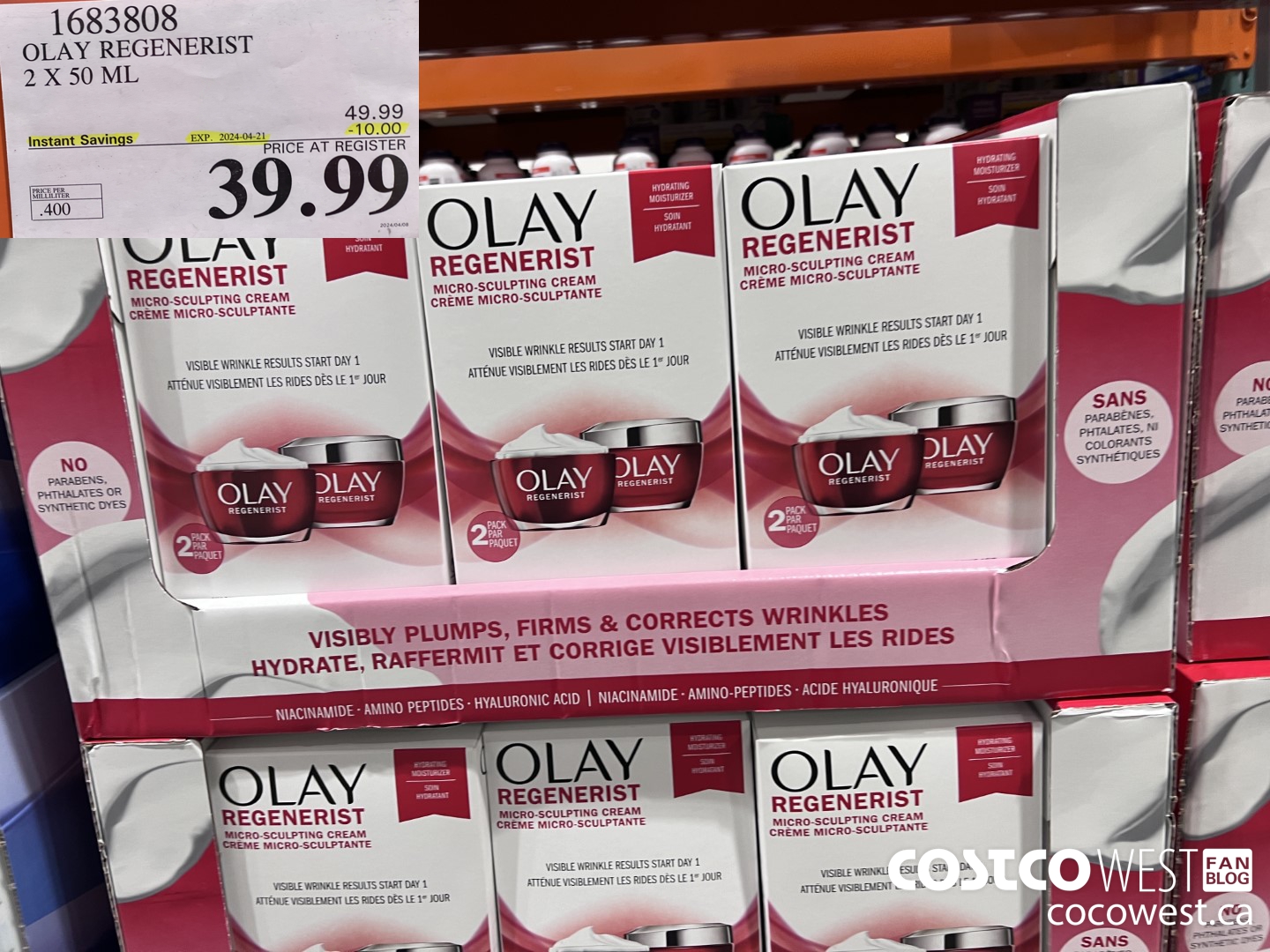 1683808 OLAY REGENERIST 2 X 50 ML ($10.00 INSTANT SAVINGS EXPIRES ON 2024-04-21) $39.99