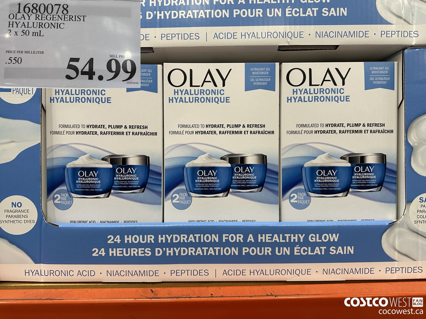 1680078 OLAY REGENERIST AND PEPTIDE24 2 X 50ML $54.99