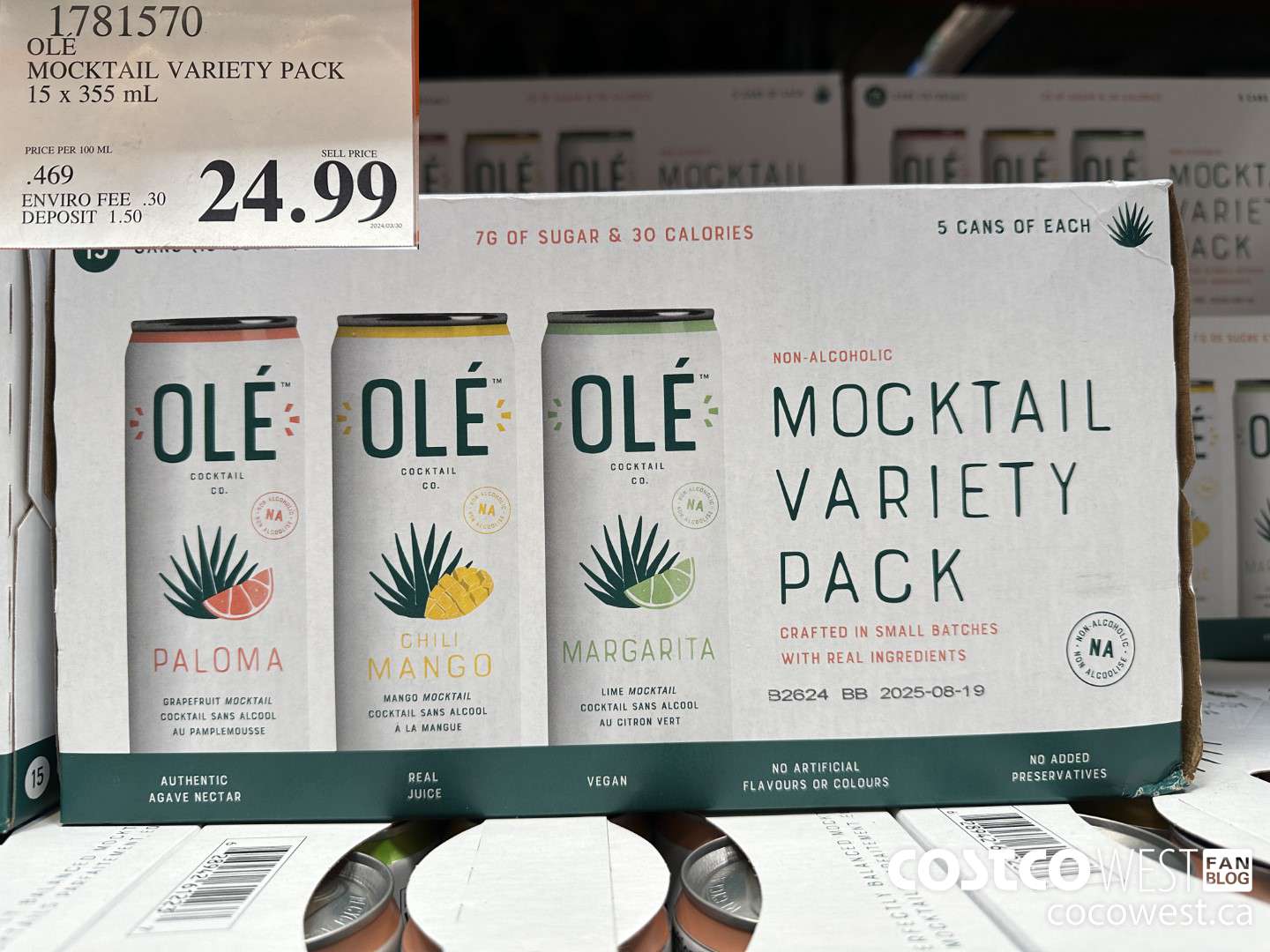 1781570 OLE MOCKTAIL VARIETY PACK 15 X 355 ML $24.99