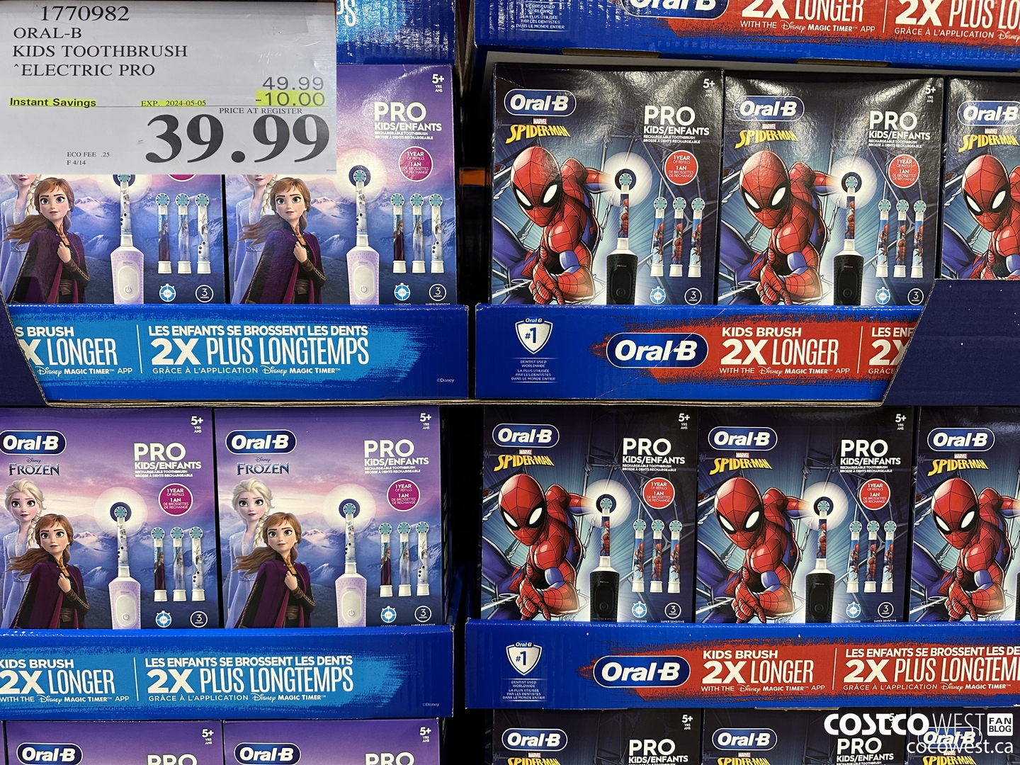 1770982 ORAL-B KIDS TOOTHBRUSH ELECTRIC PRO ($10.00 INSTANT SAVINGS EXPIRES ON 2024-05-05) $39.99