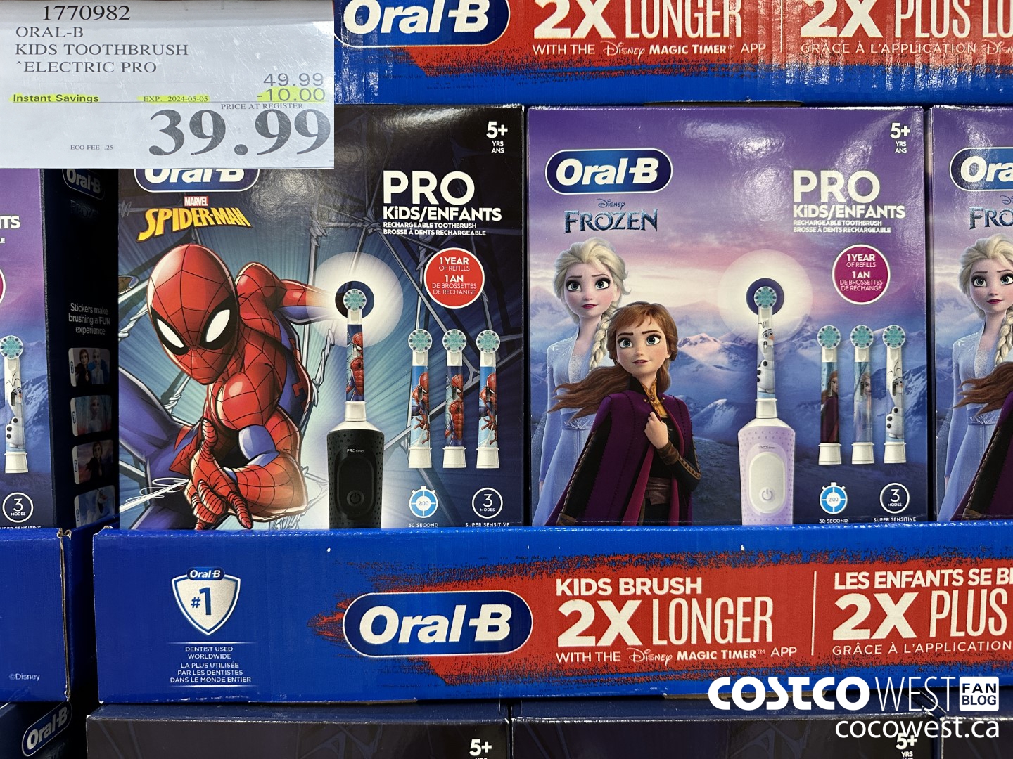 1770982 ORAL-B KIDS TOOTHBRUSH ELECTRIC PRO ($10.00 INSTANT SAVINGS EXPIRES ON 2024-05-05) $39.99