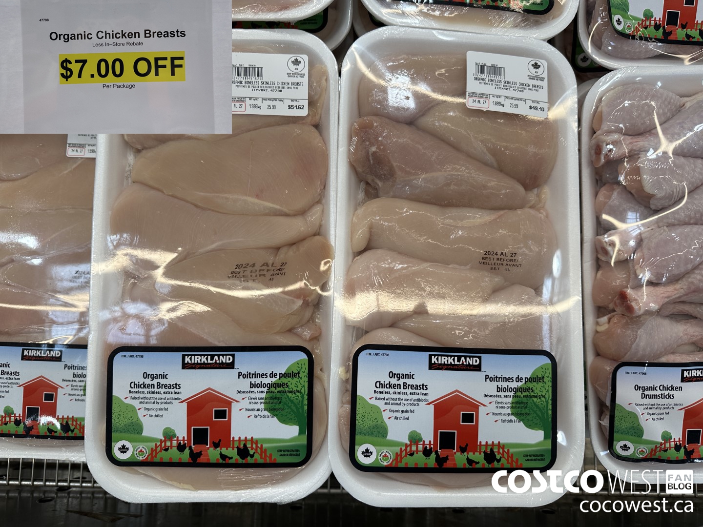 47798 ORGANIC CHICKEN BREASTS ($7.00 INSTANT SAVINGS)