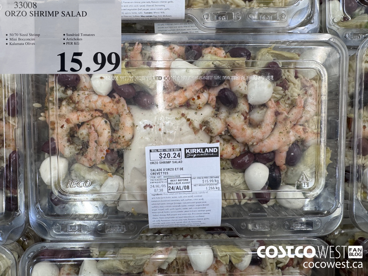 33008 ORZO SHRIMP SALAD  $15.99