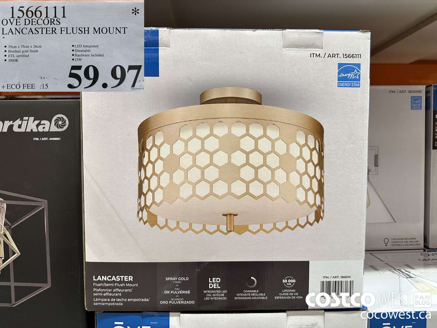 1566111 OVE DECORS LANCASTER FLUSH MOUNT $59.97