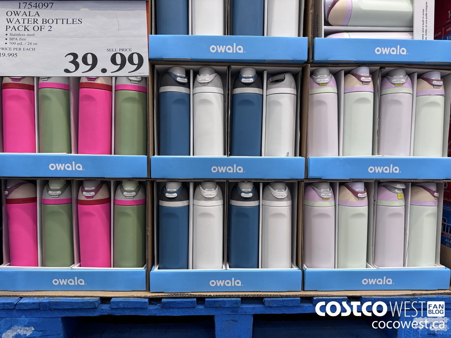 1754097 OWALA WATER BOTTLES PACK OF 2 $39.99