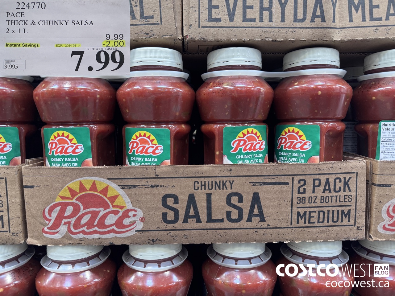 224770 PACE THICK & CHUNKY SALSA 2 X 1L ($2.00 INSTANT SAVINGS EXPIRES ON 2024-04-14) $7.99