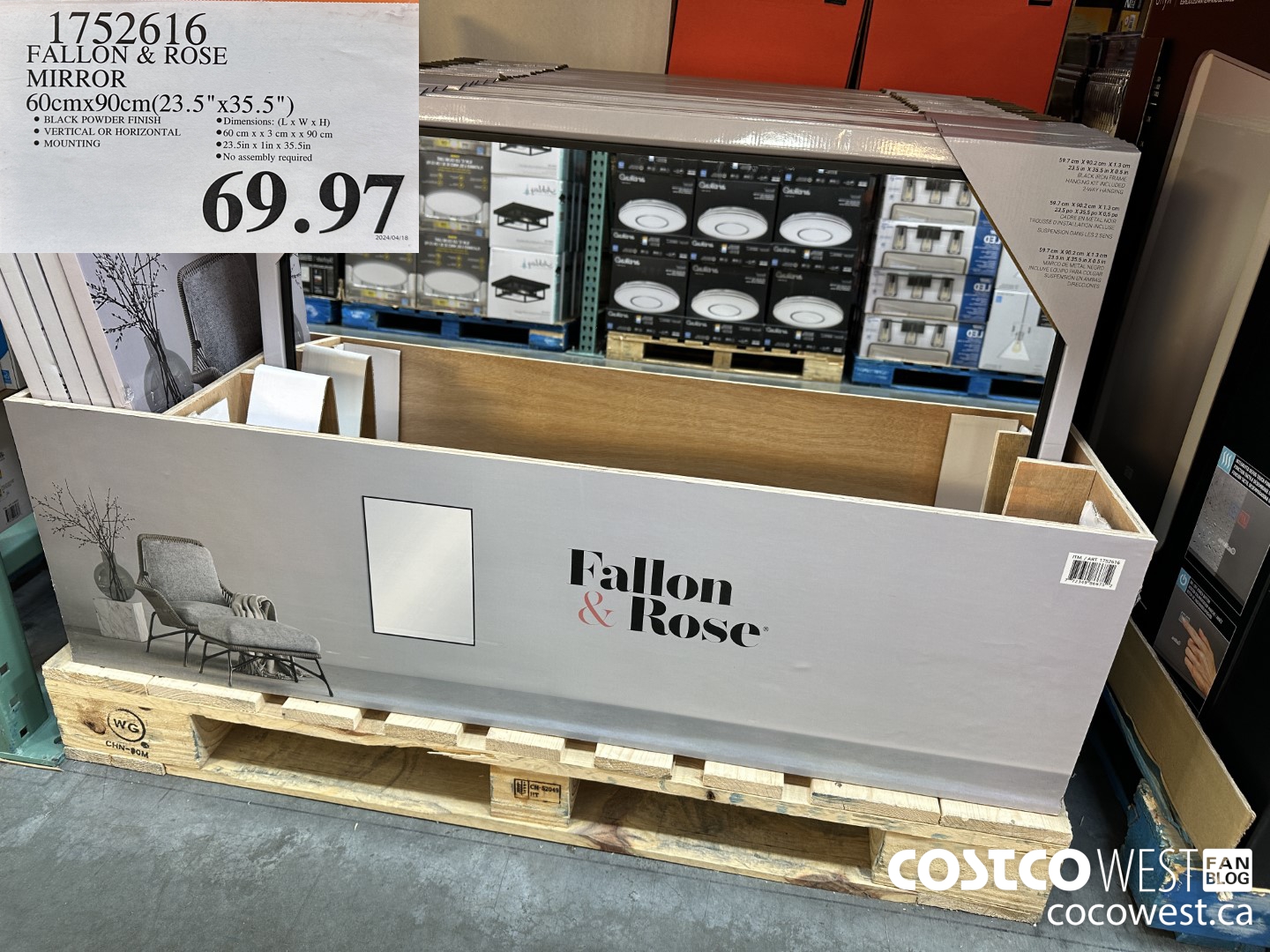 1752616 PARKER MIRROR 1 BOX $69.97