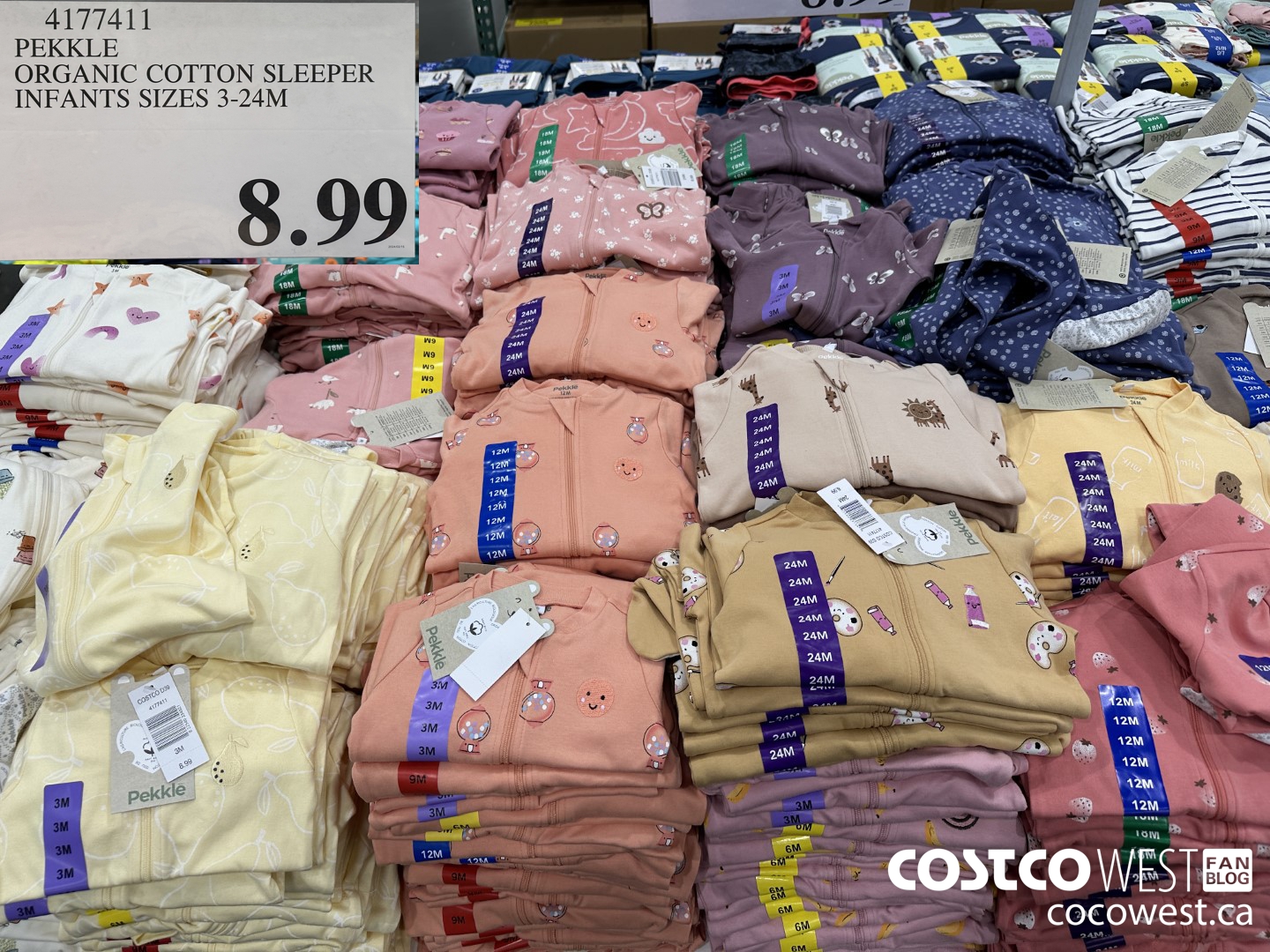 4177411 PEKKLE ORGANIC COTTON SLEEPER INFANTS SIZES 3-24M $8.99