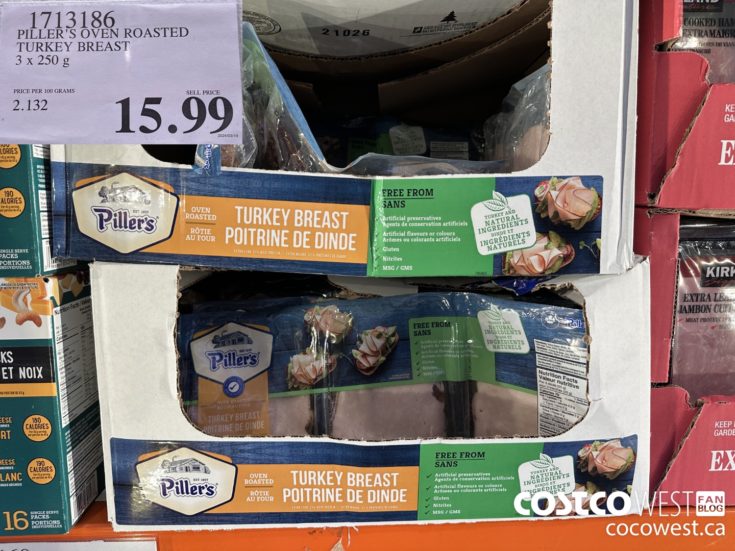 1713186 PILLER'S OVEN ROASTED TURKEY BREAST 3 X 250 G $15.99