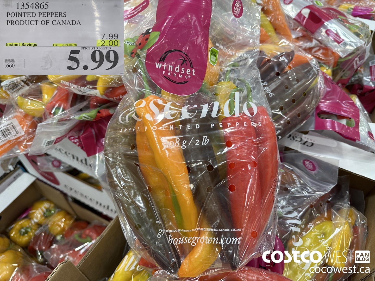 1354865 POINTED PEPPERS PRODUCT OF CANADA ($2.00 INSTANT SAVINGS EXPIRES ON 2024-04-28) $5.99