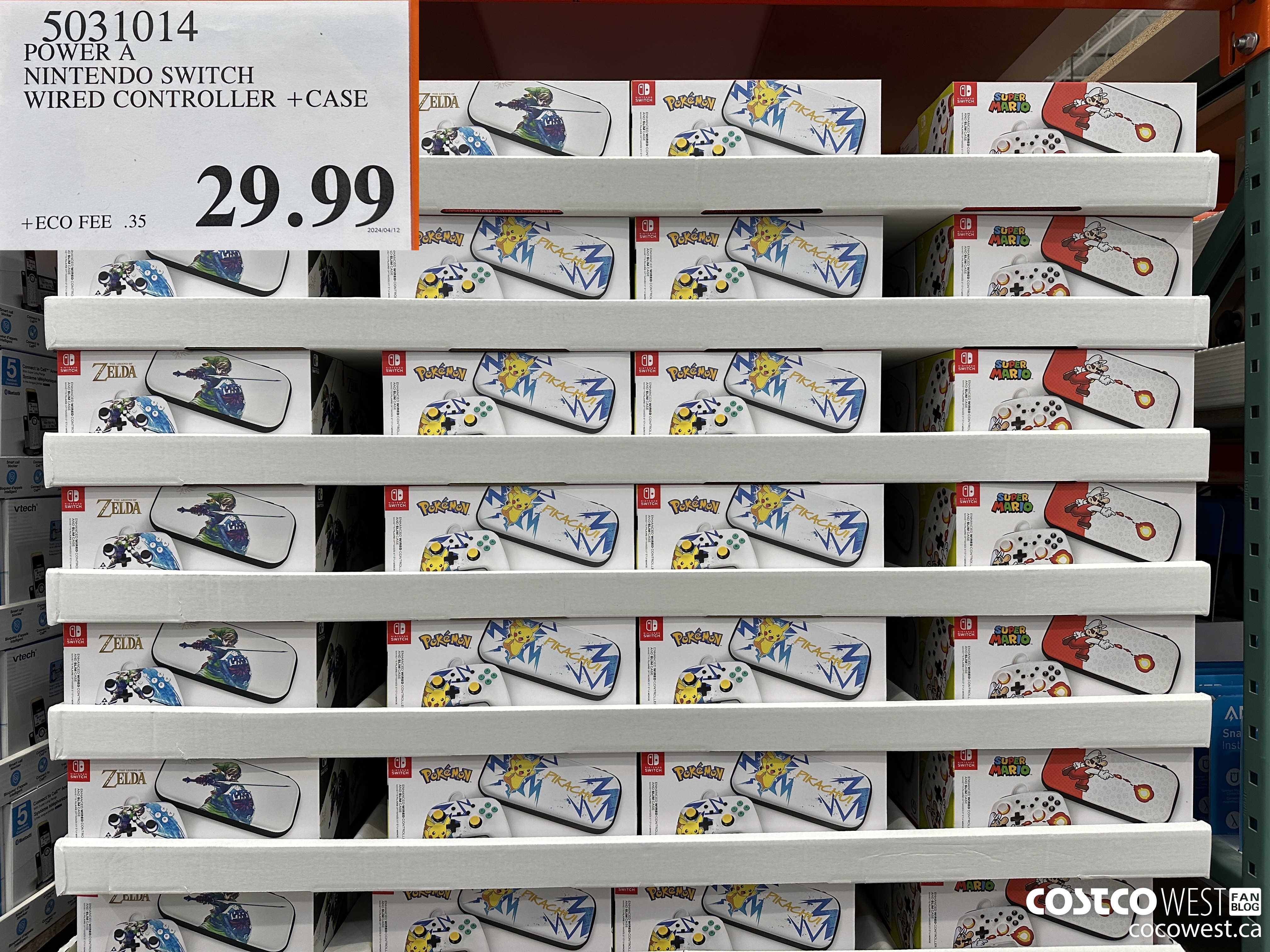 5031014 POWER A NINTENDO SWITCH WIRED CONTROLLER + CASE $29.99