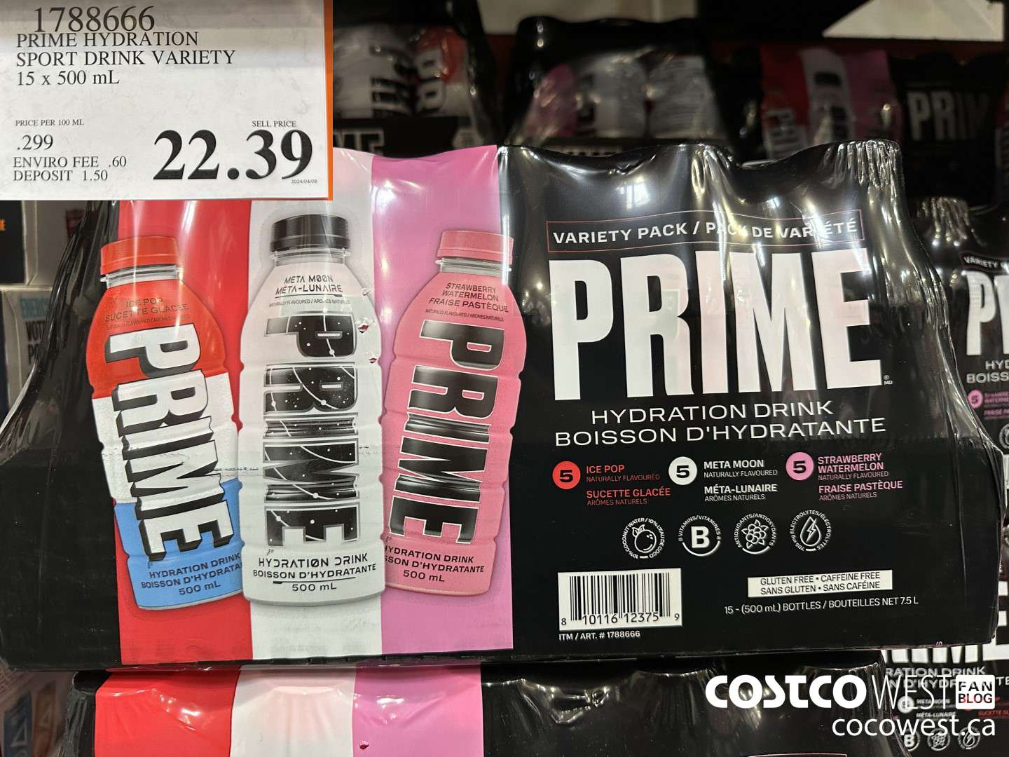 1788666 PRIME HYDRATION SPORT DRINK VARIETY 15 x 500 mL $22.39