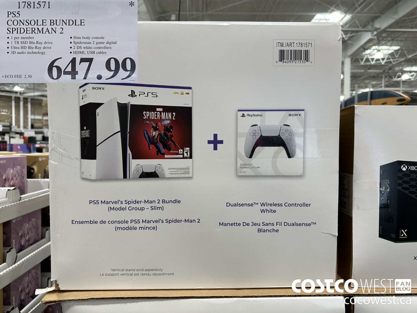 1781571 PS5 CONSOLE BUNDLE SPIDERMAN 2 $647.99